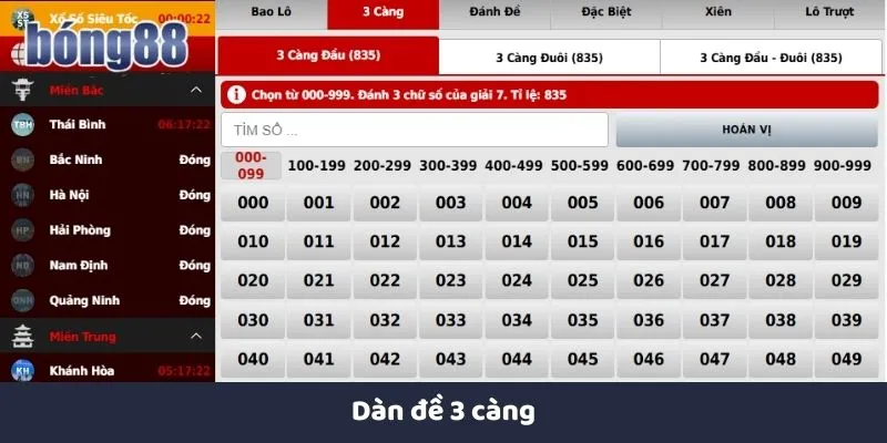 Dàn Đề 3 Càng Tại Bong88 Và Cách Chơi Hiệu Quả Nhất Định nghĩa dàn đề 3 càng
