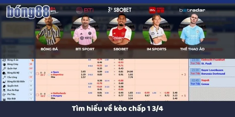 Kèo Chấp 1 3/4 Và Kinh Nghiệm Đặt Kèo Hiệu Quả Tại Bong88 Tìm hiểu về kèo chấp 1 3/4