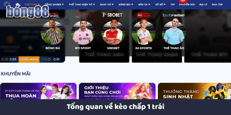 Tổng quan về kèo chấp 1 trái