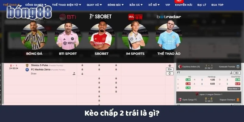 Kèo chấp 2 trái là gì?