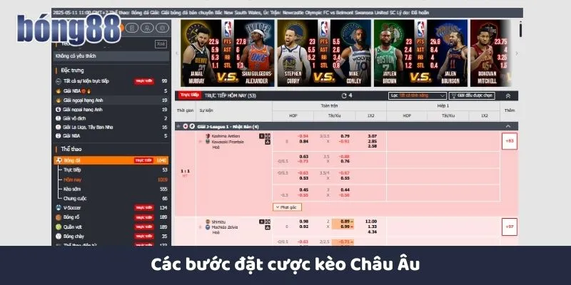 Kèo Châu Âu Tại Bong88 Và Hướng Dẫn Soi Kèo Hiệu Quả Các bước đặt cược kèo 1X2 hiệu quả
