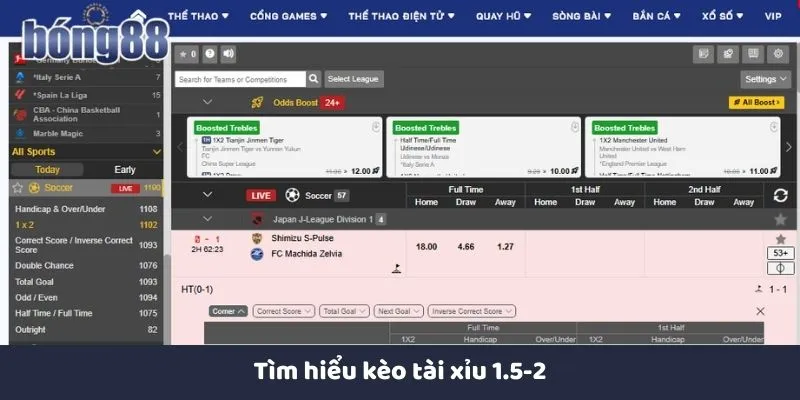 Kèo Tài Xỉu 1.5-2 Tại Bong88 Và Hướng Dẫn Cược Chi Tiết Tìm hiểu về kèo tài xỉu 1.5-2