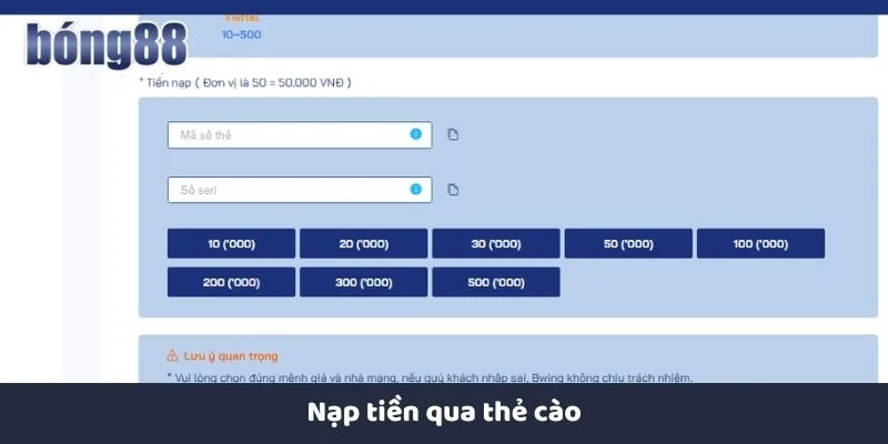 Thẻ cào giúp nạp tiền đơn giản, bảo mật cao