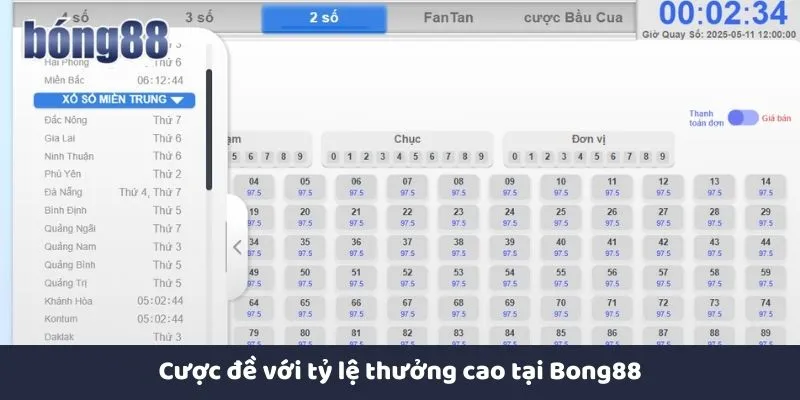 Cược đề với tỷ lệ thưởng cao tại nhà cái